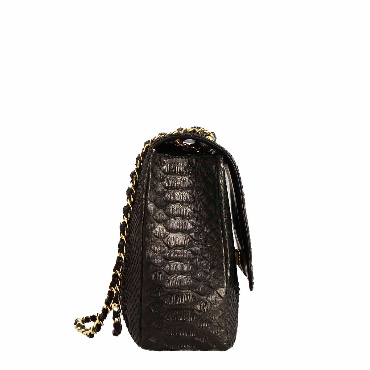 Borsa a spalla da donna in pelle pregiata nera - LeonardoShoes