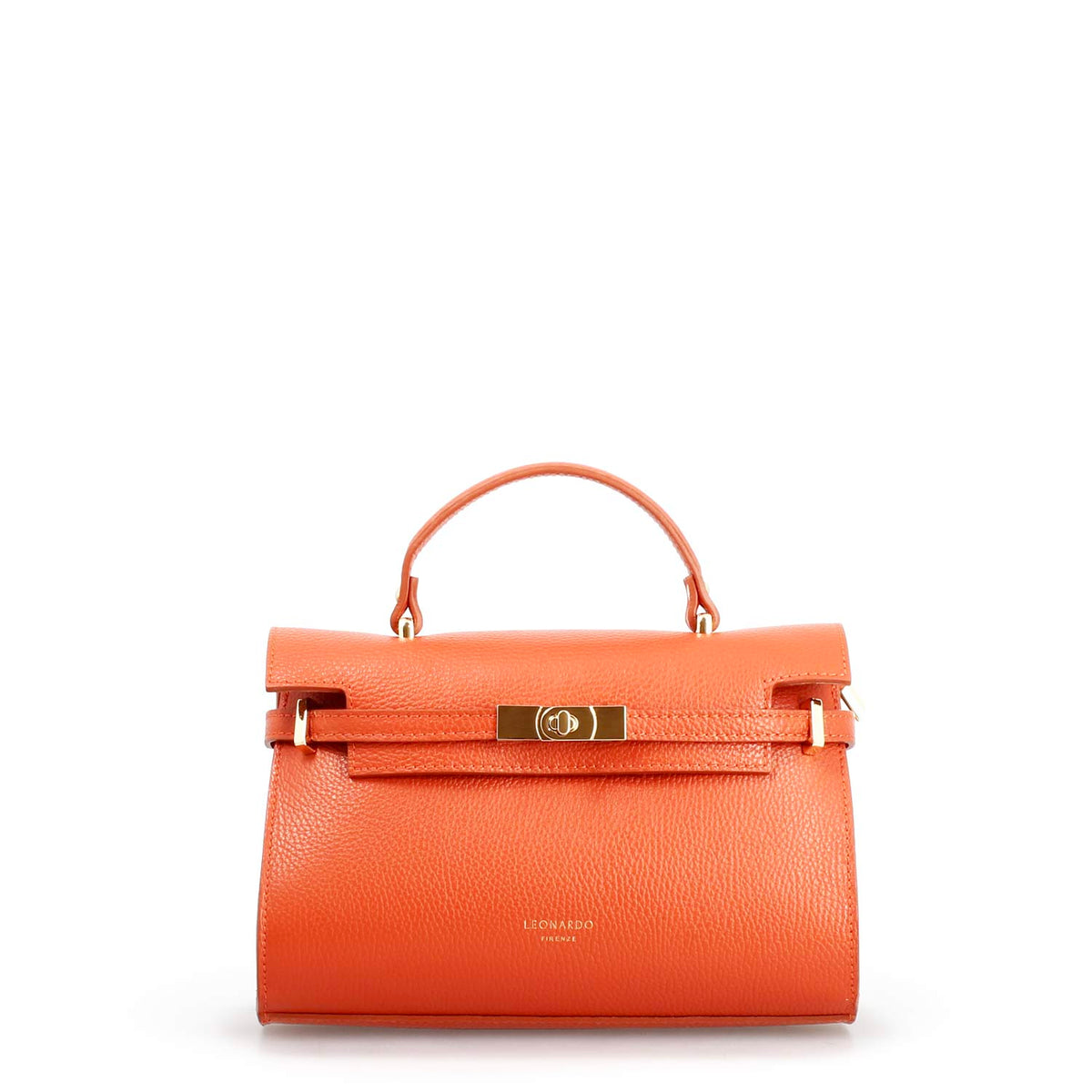 Borsa a mano Emily da donna in pelle arancione - LeonardoShoes