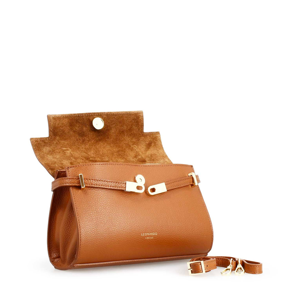 Borsa a mano Emily da donna in pelle marrone