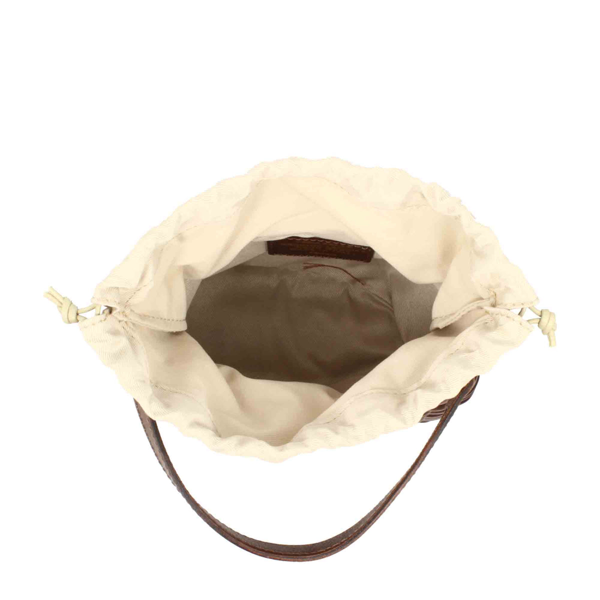 Borsa Canestra XS artigianale in pelle intrecciata marrone - LeonardoShoes