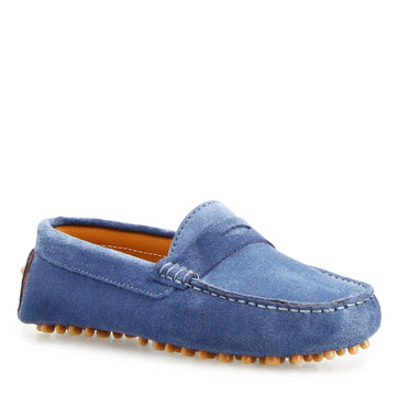 Car shoe Garda da donna in camoscio celeste - LeonardoShoes