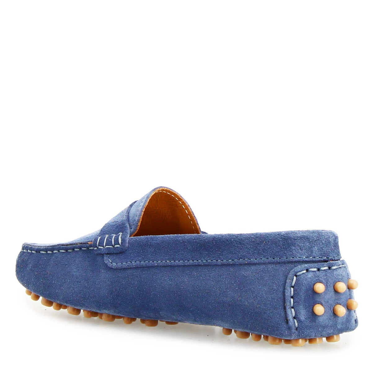 Car shoe Garda da donna in camoscio celeste - LeonardoShoes