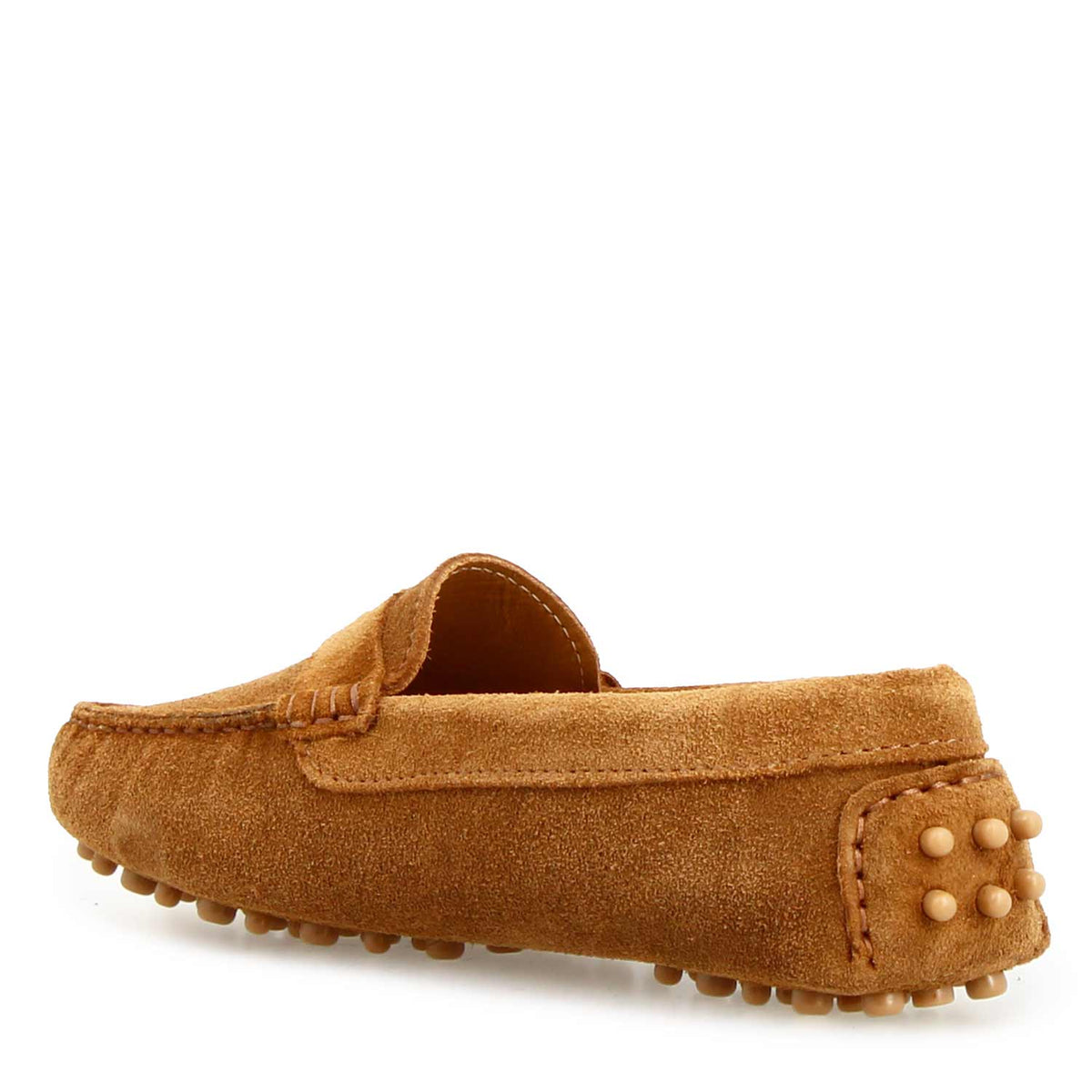 Car shoe Garda da donna in camoscio marrone chiaro - LeonardoShoes