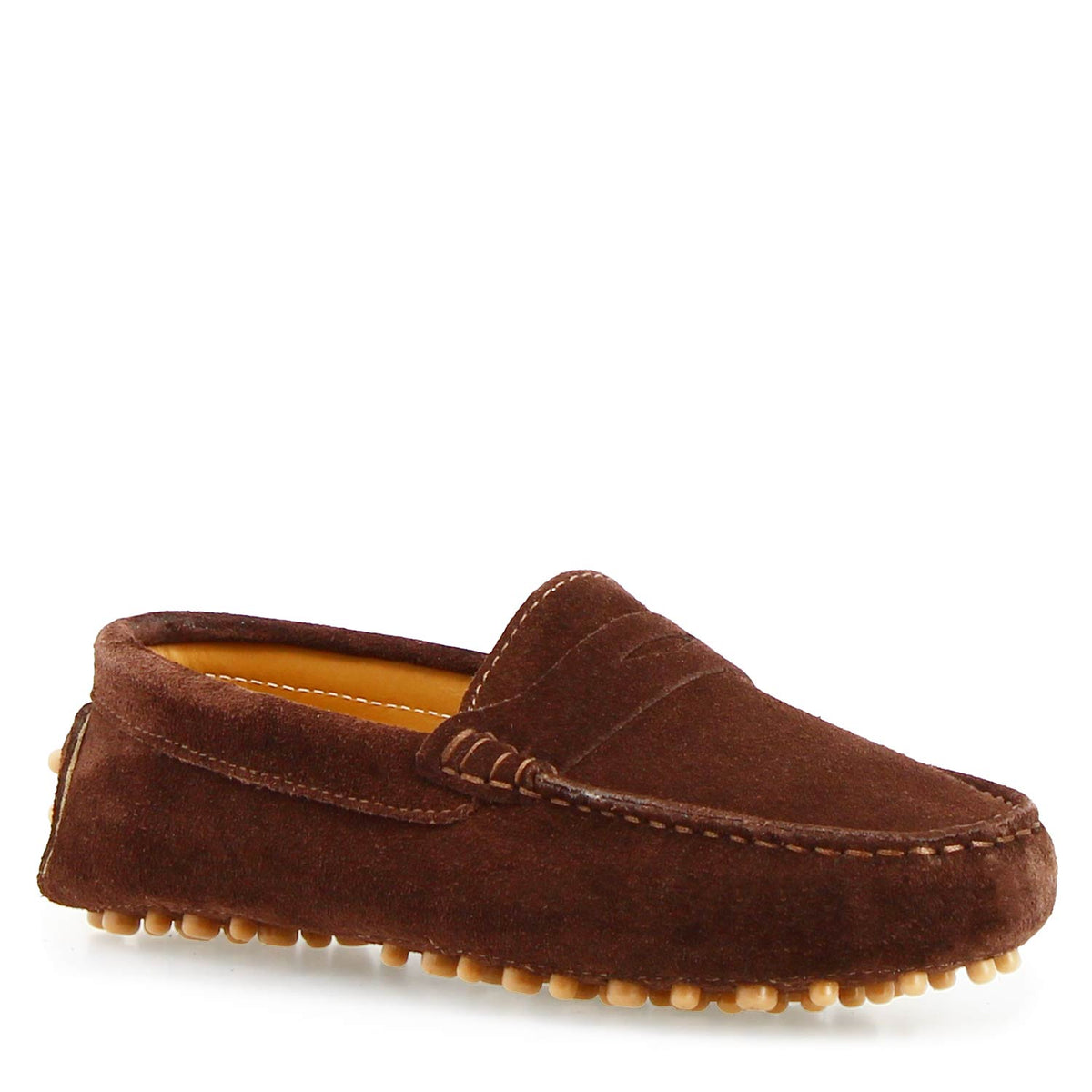 Car shoe Garda da donna in camoscio marrone scuro - LeonardoShoes
