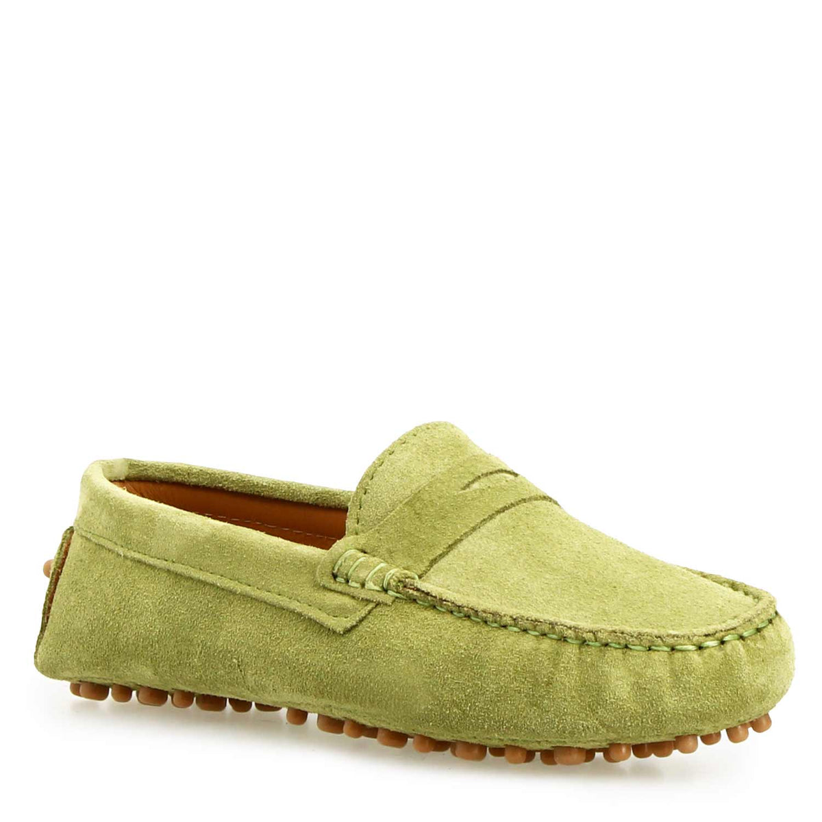 Car shoe Garda da donna in camoscio verde - LeonardoShoes