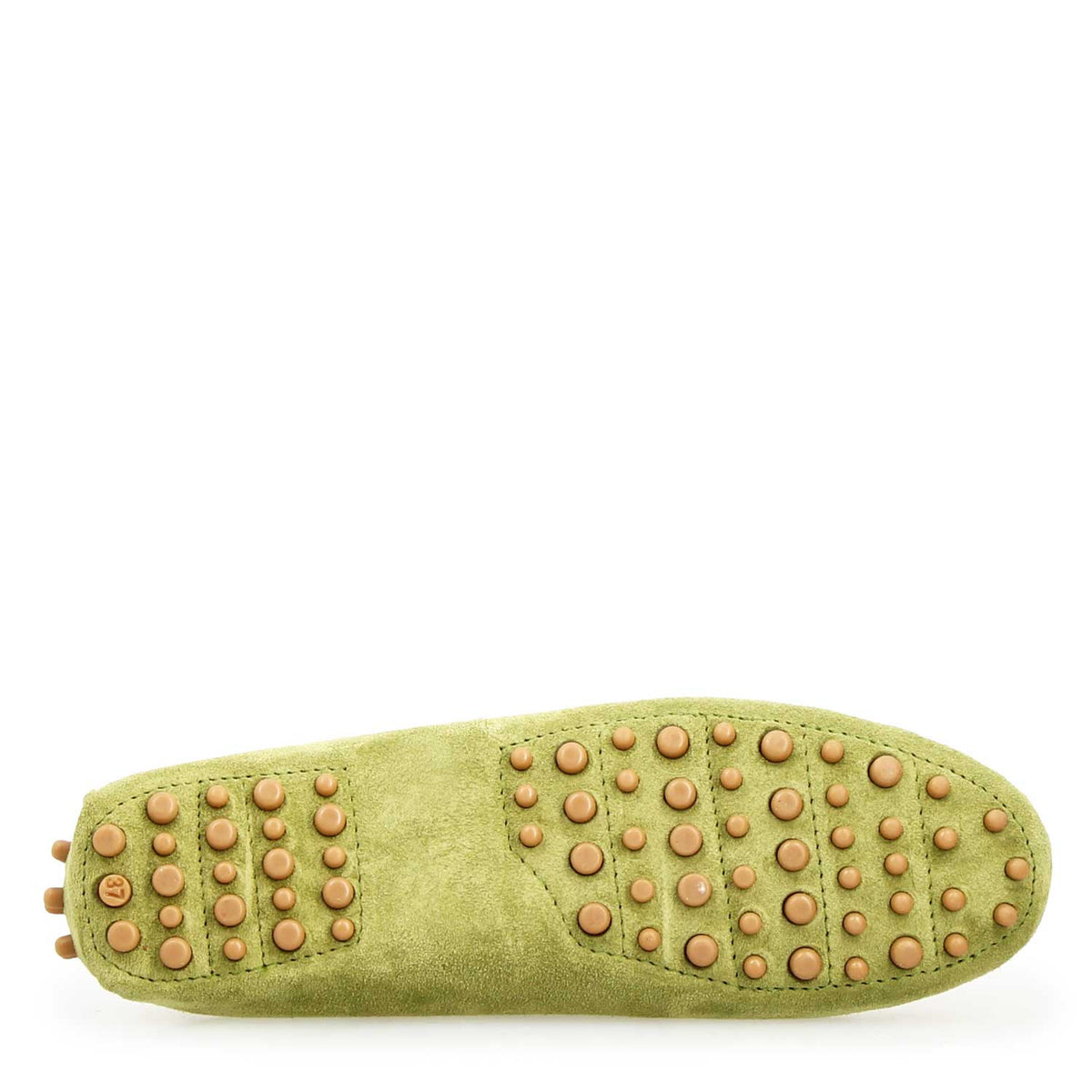 Car shoe Garda da donna in camoscio verde - LeonardoShoes