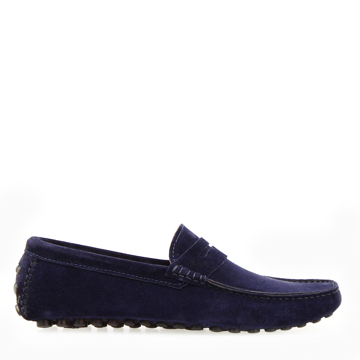 Car shoe Garda da uomo in camoscio blu - LeonardoShoes