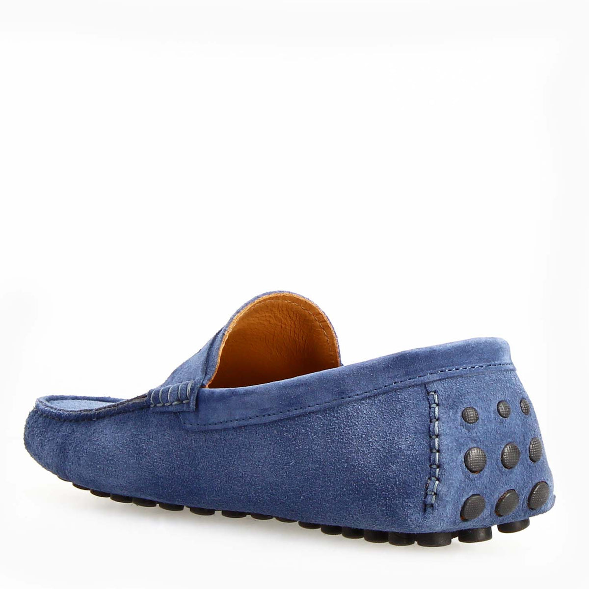 Car shoe Garda da uomo in camoscio celeste - LeonardoShoes