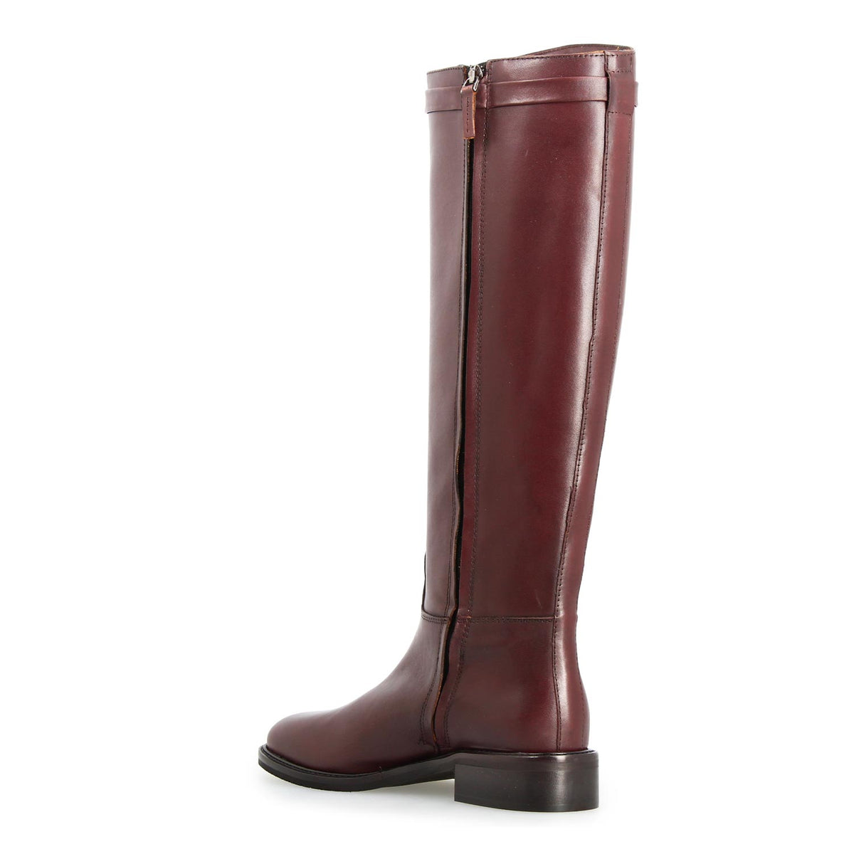 Caracalla - Stivale cavallerizzo da donna con fibbia in pelle bordeaux