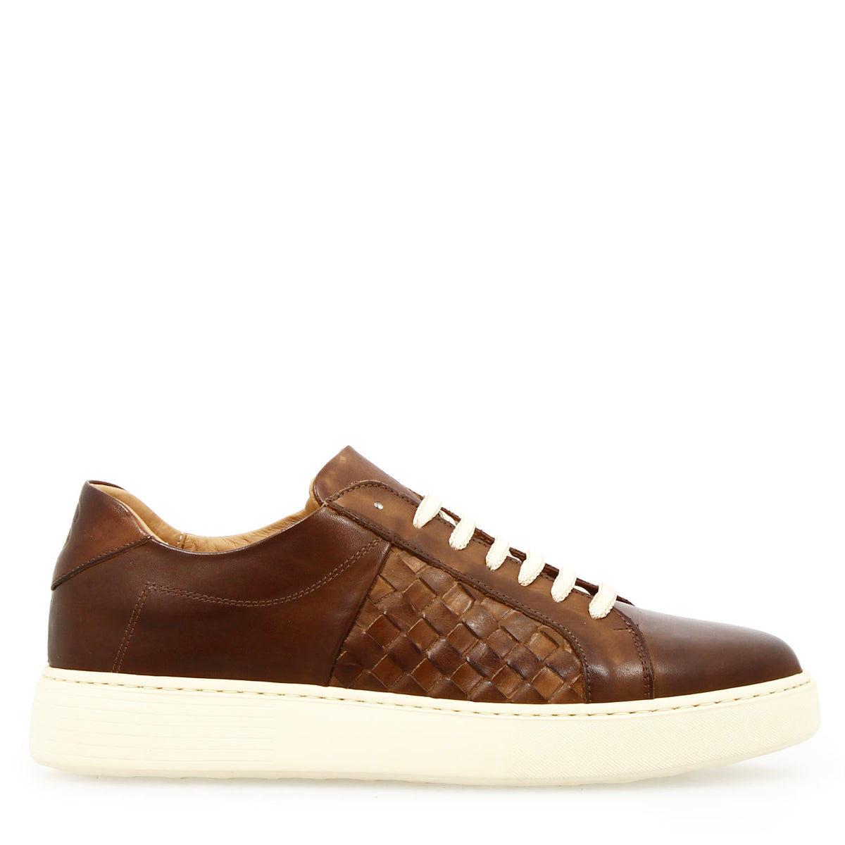 Sneaker artigianale Caronte da uomo in pelle marrone - LeonardoShoes