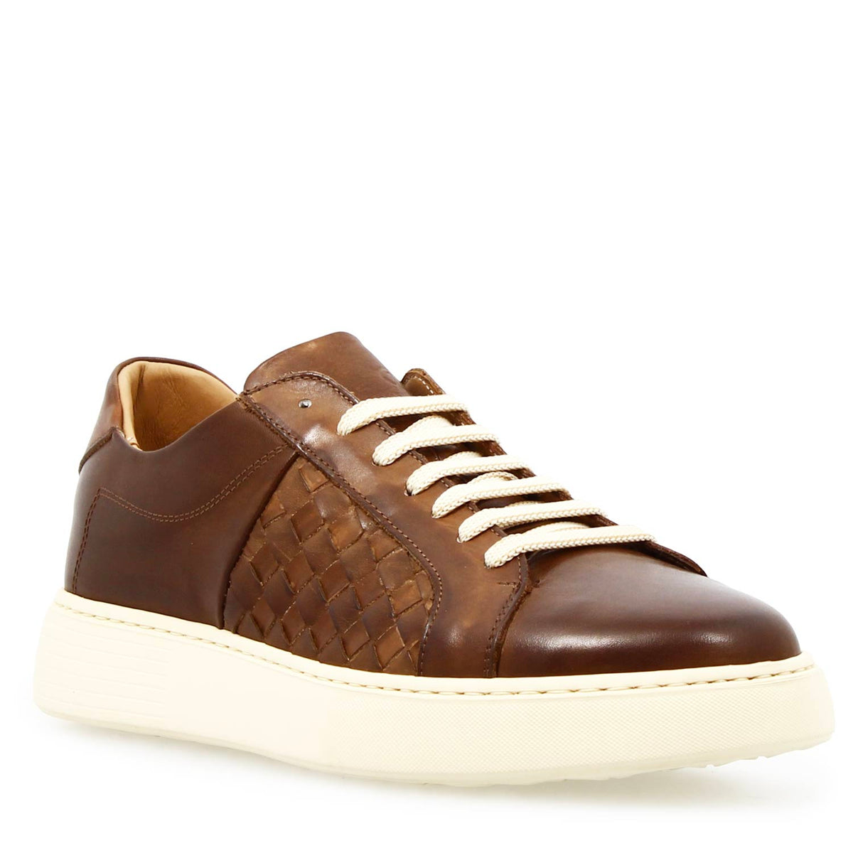 Sneaker artigianale Caronte da uomo in pelle marrone - LeonardoShoes