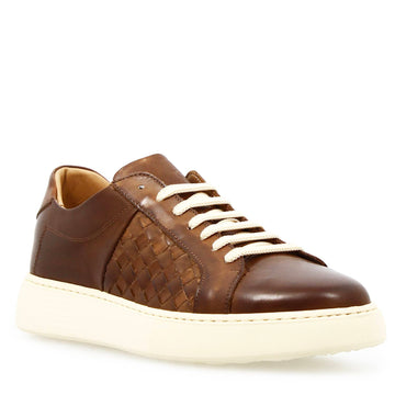 Sneaker artigianale Caronte da uomo in pelle marrone - LeonardoShoes