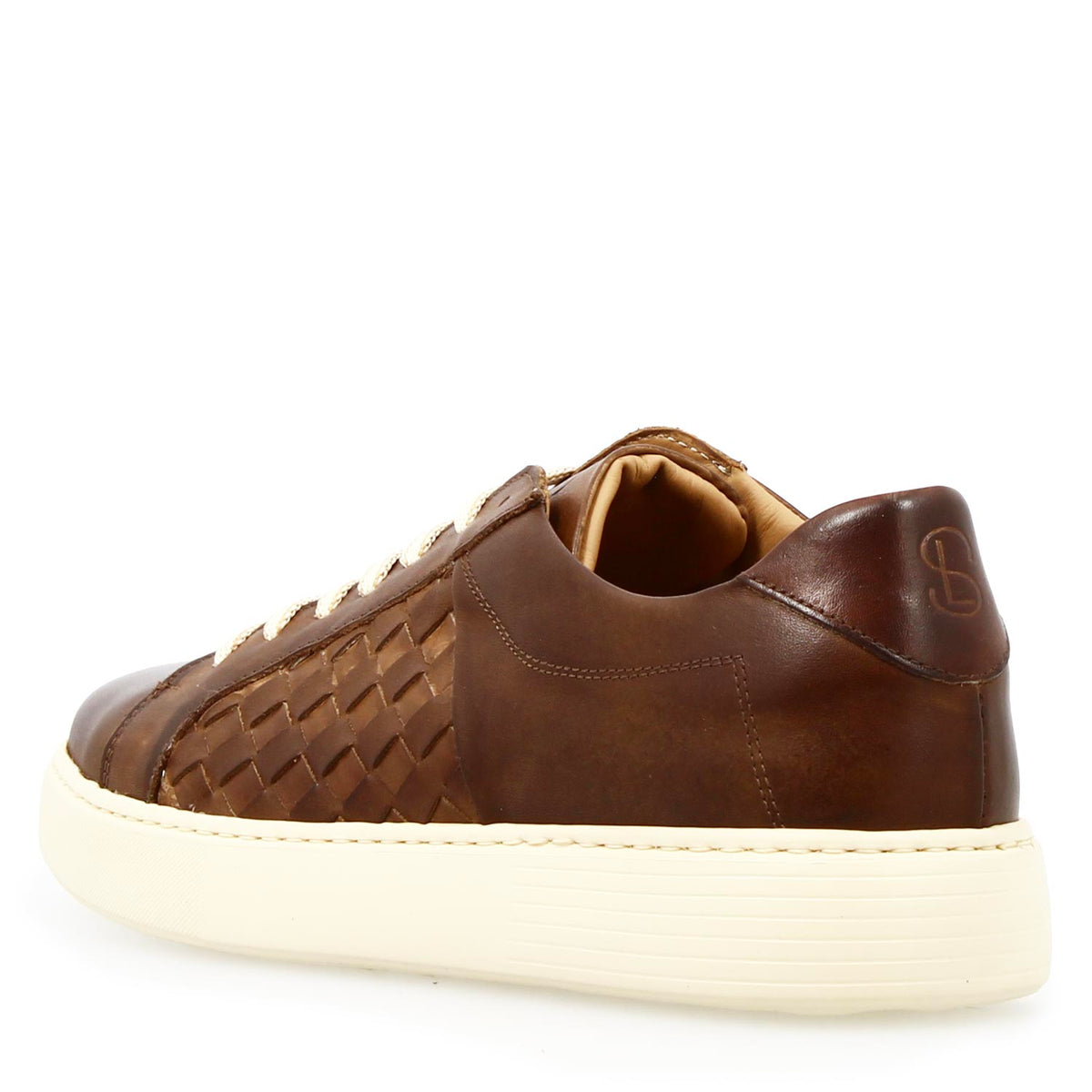 Sneaker artigianale Caronte da uomo in pelle marrone - LeonardoShoes
