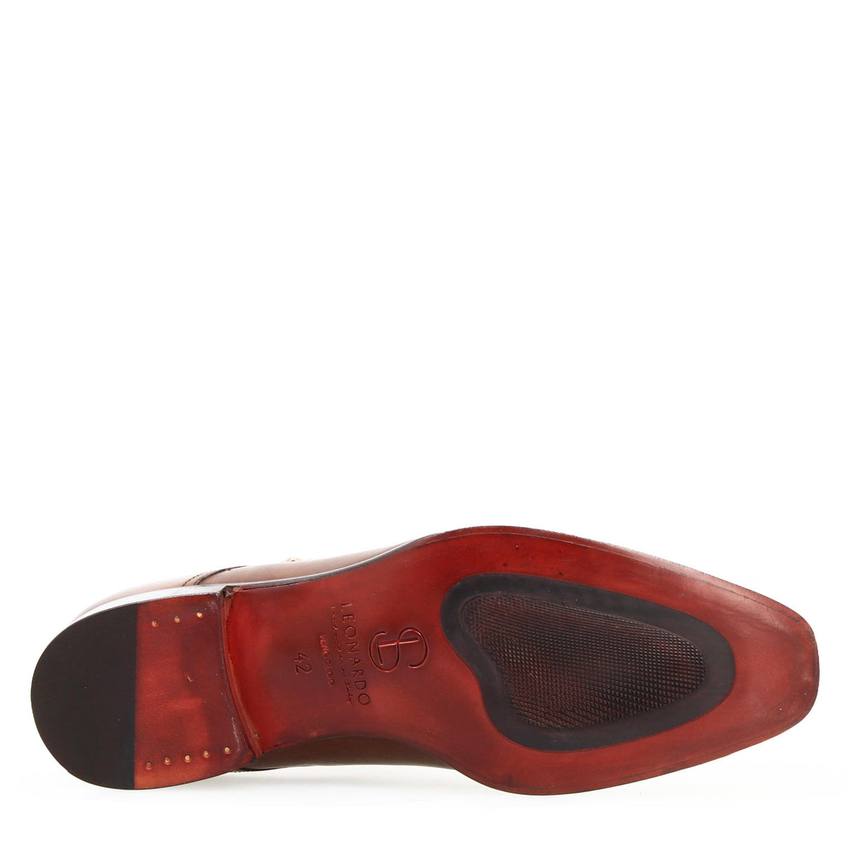 Doppia fibbia Achille da uomo in pelle marrone - LeonardoShoes
