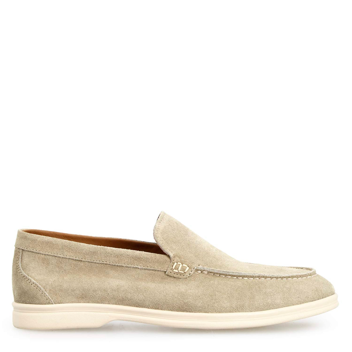 Mocassino Elite da uomo in camoscio beige - LeonardoShoes