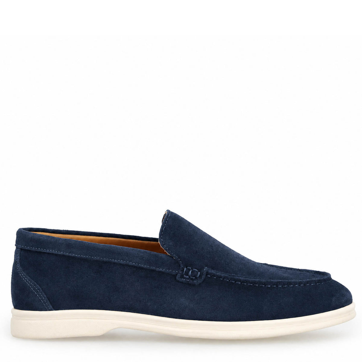 Mocassino Elite da uomo in camoscio blu - LeonardoShoes