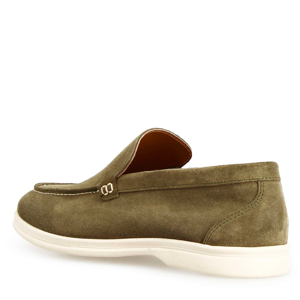 Mocassino Elite da uomo in camoscio verde - LeonardoShoes