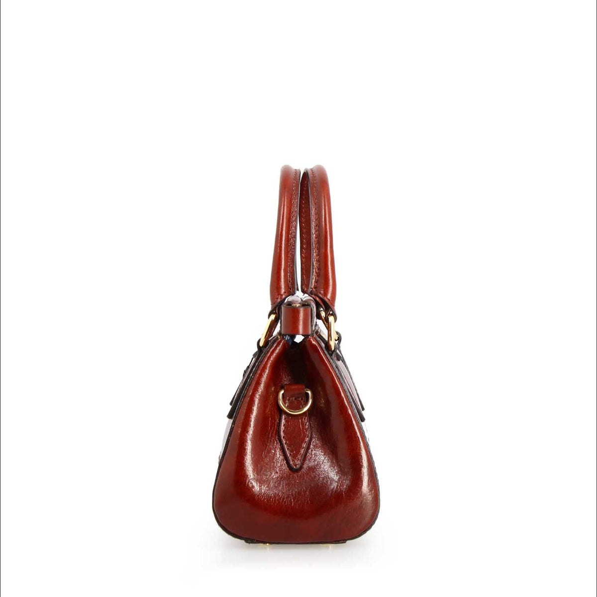 Borsetta a mano Fiorenza in pelle con tracolla rimovibile colore marrone - LeonardoShoes