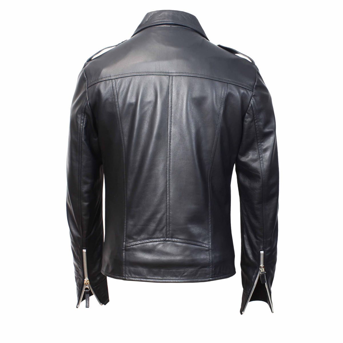 Giacca riders Hakan da uomo fatta a mano in pelle nera - LeonardoShoes