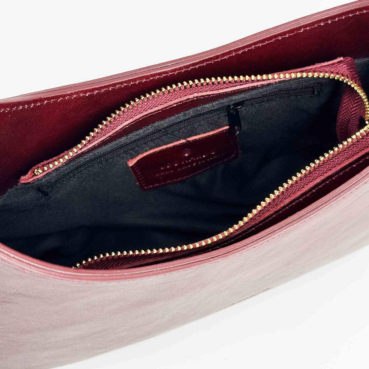 Isotta M - Borsa a mano da donna in pelle bordeaux