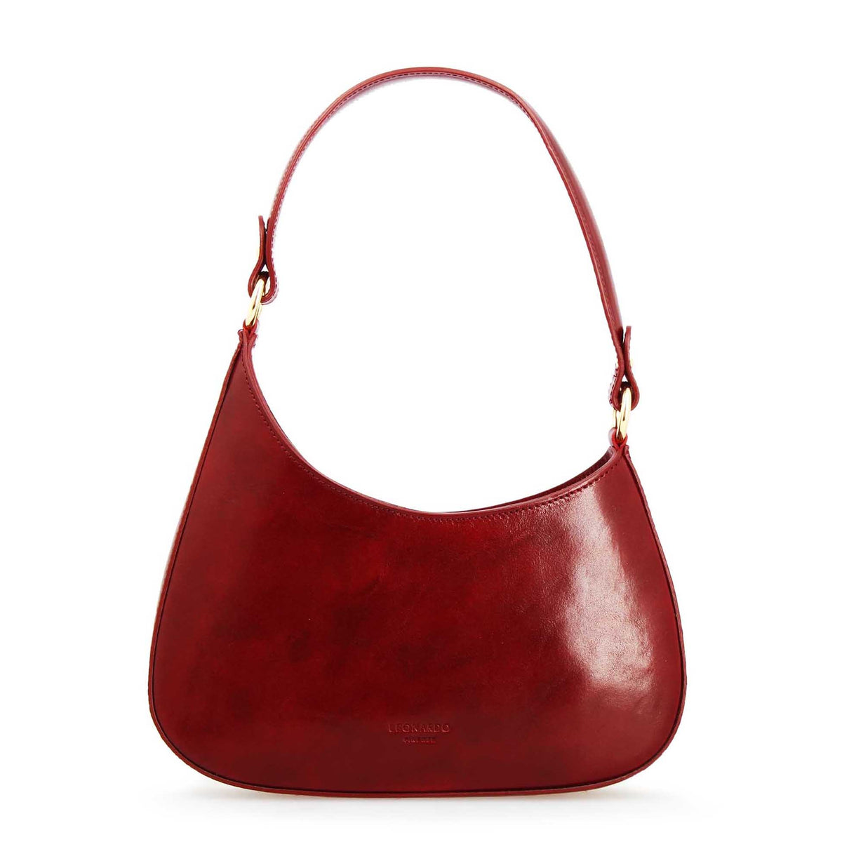 Isotta M - Borsa a mano da donna in pelle bordeaux