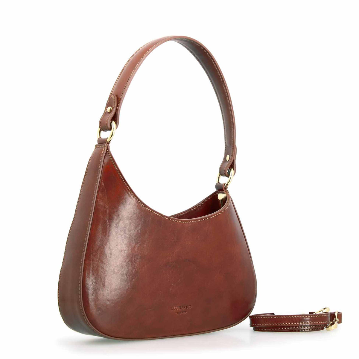 Isotta M - Borsa a mano da donna in pelle marrone