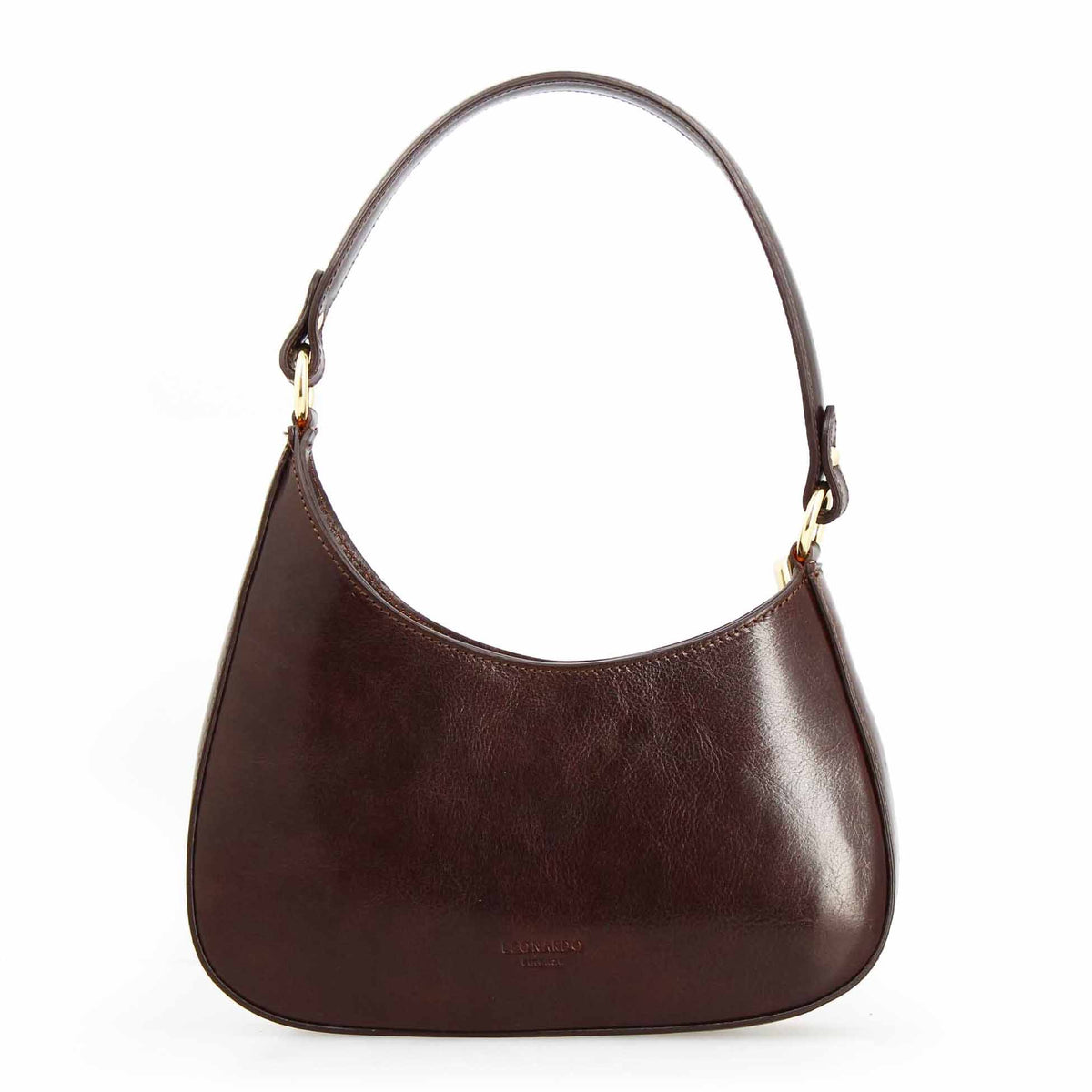 Isotta M - Borsa a mano da donna in pelle marrone scuro