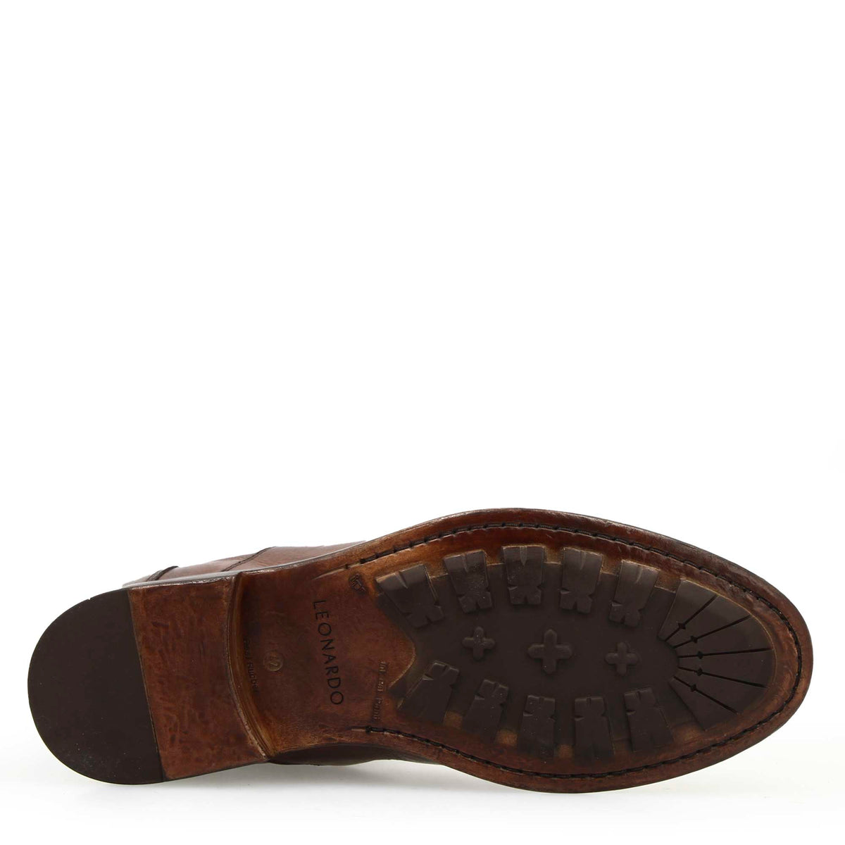 Stivaletto Chelsea moderno marrone da uomo - LeonardoShoes