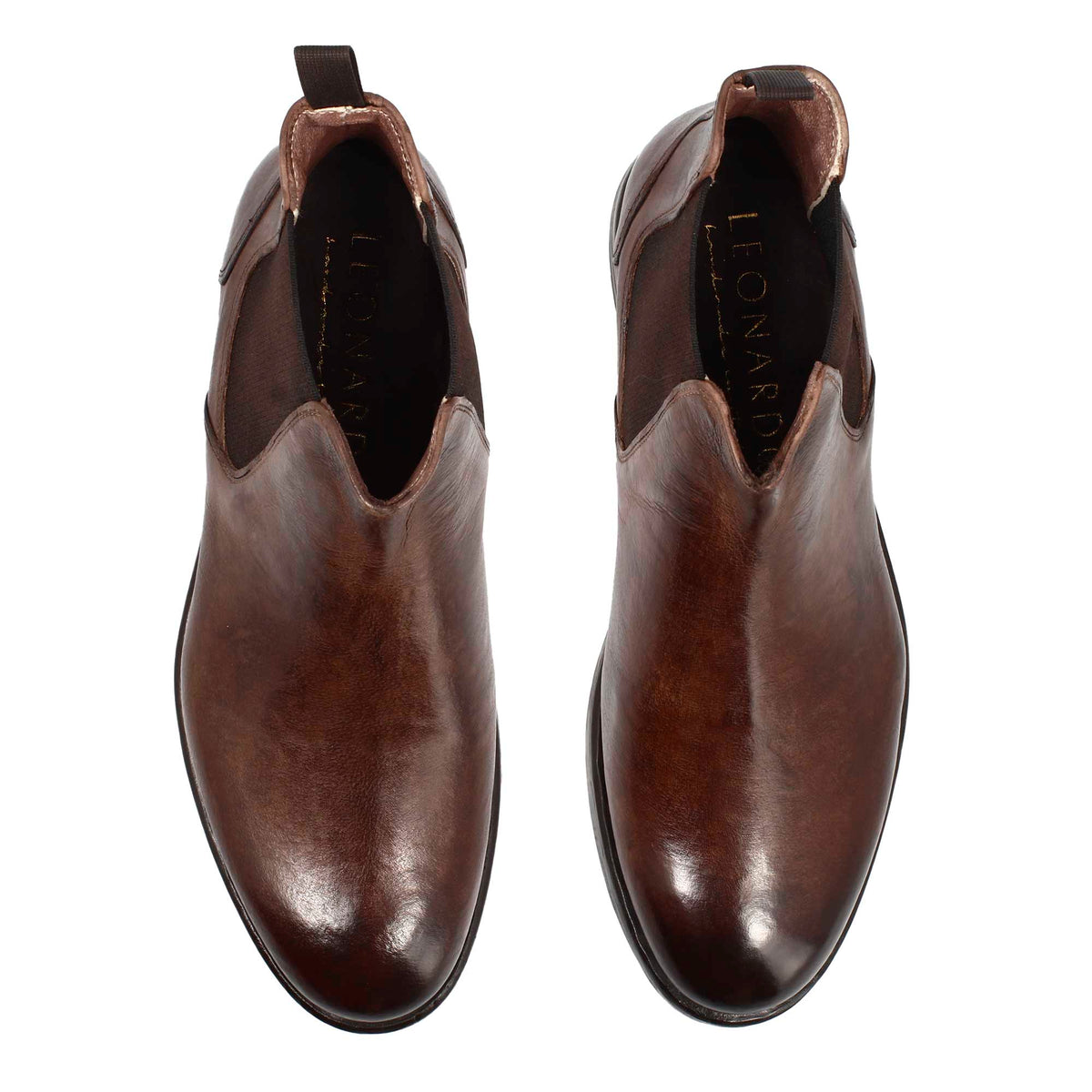 Stivaletto Chelsea moderno marrone da uomo - LeonardoShoes