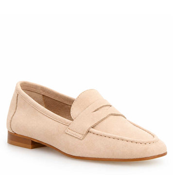 Mocassino da donna Brenta in camoscio rosa - LeonardoShoes