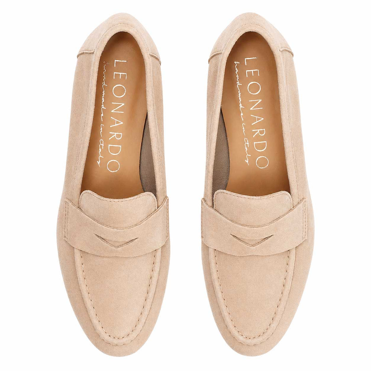 Mocassino da donna Brenta in camoscio rosa - LeonardoShoes