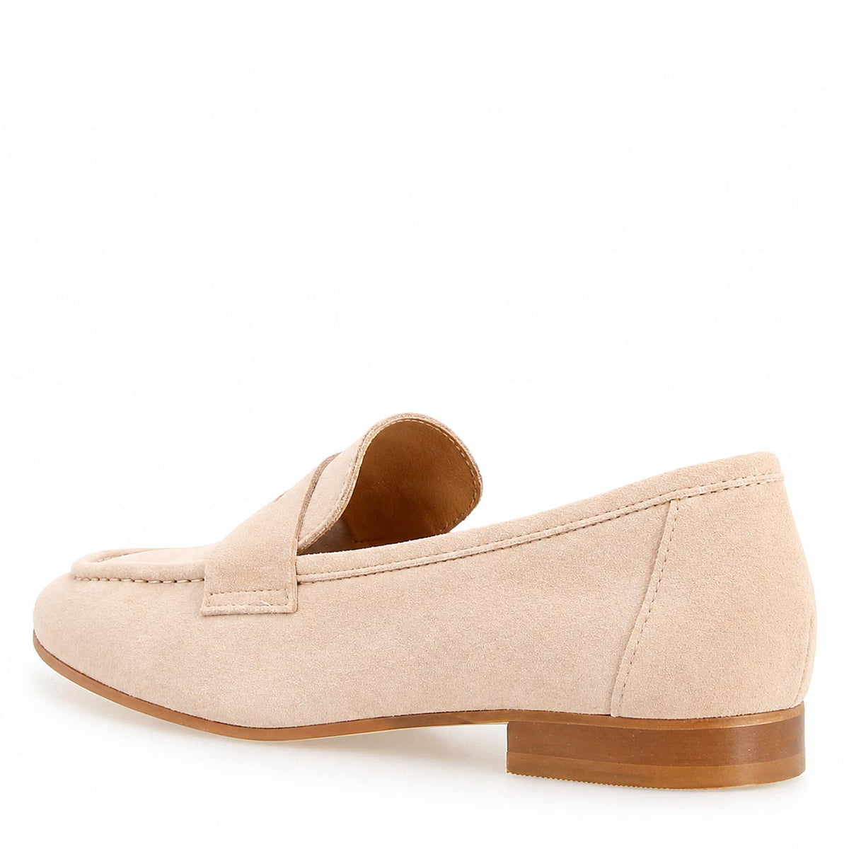 Mocassino da donna Brenta in camoscio rosa - LeonardoShoes