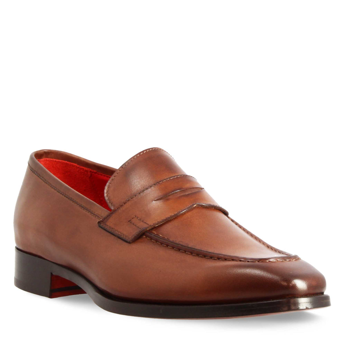 Mocassini artigianali da uomo in pelle marrone - LeonardoShoes