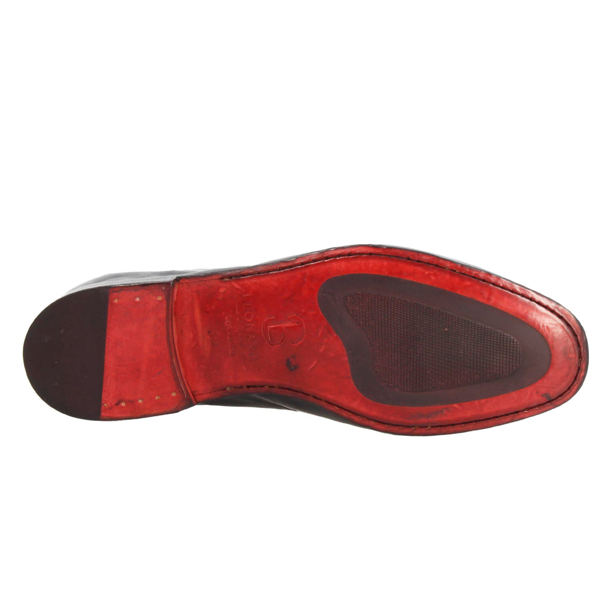 Mocassino blu da uomo artigianali in pelle con nappine - LeonardoShoes