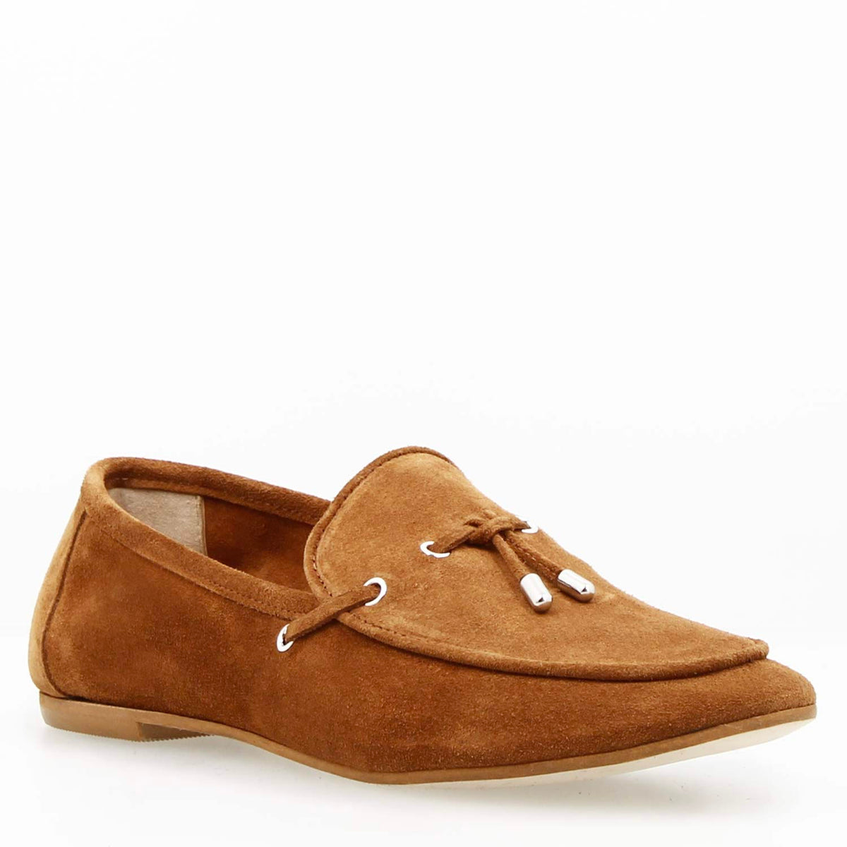 Mocassino da donna Arsilia in camoscio marrone - LeonardoShoes