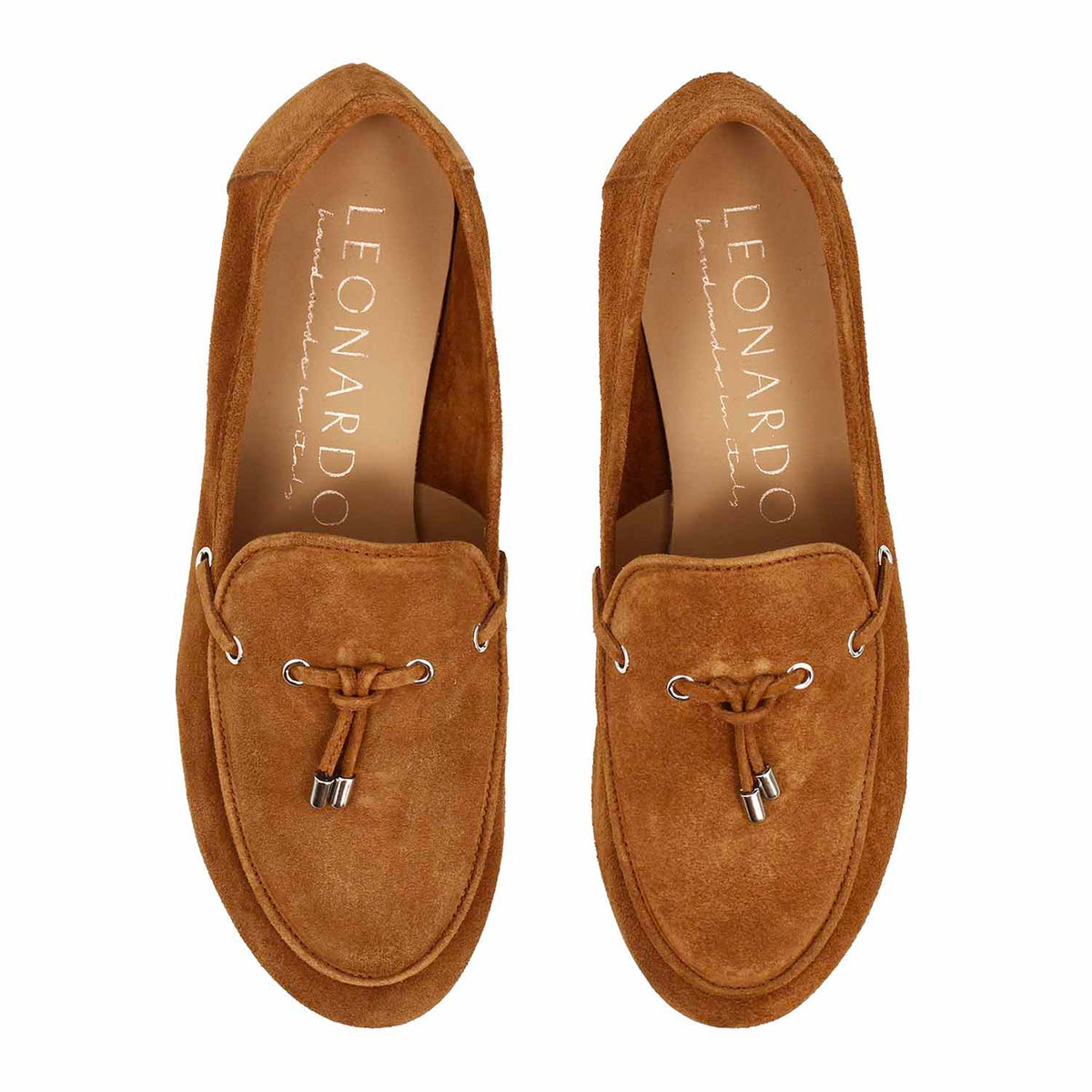 Mocassino da donna Arsilia in camoscio marrone - LeonardoShoes