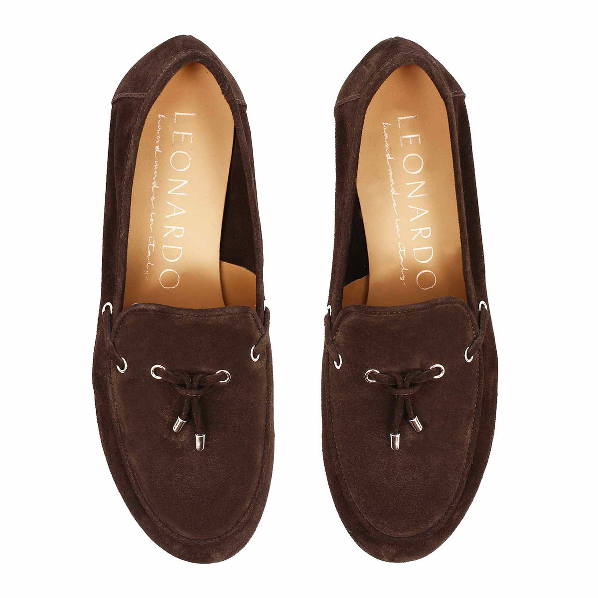 Mocassino da donna Arsilia in camoscio marrone scuro - LeonardoShoes