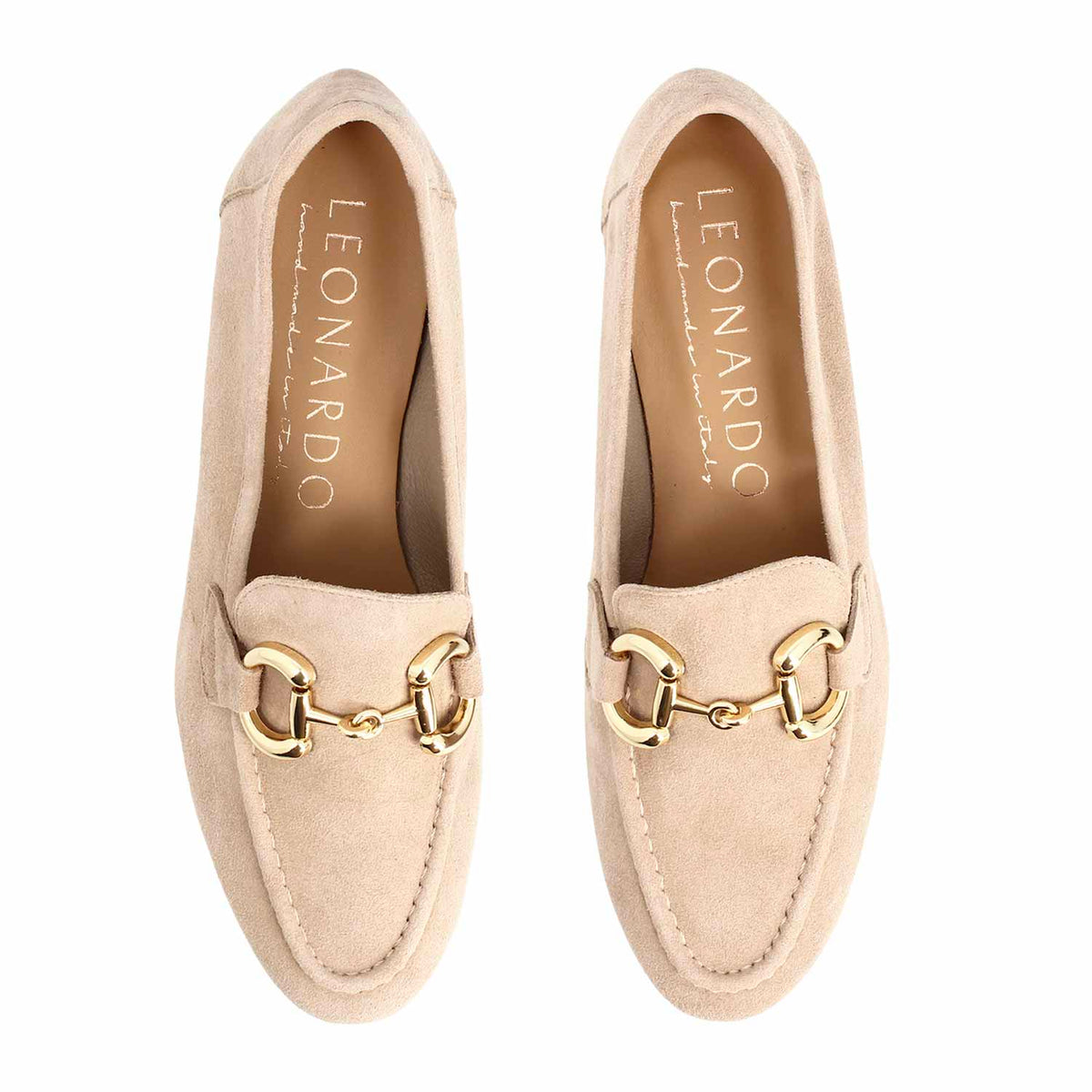 Mocassino da donna Baltea in camoscio beige - LeonardoShoes