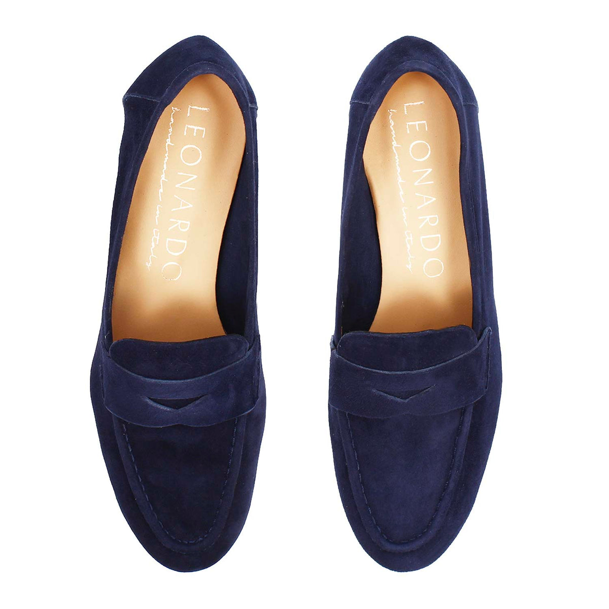 Mocassino da donna Brenta in camoscio blu - LeonardoShoes