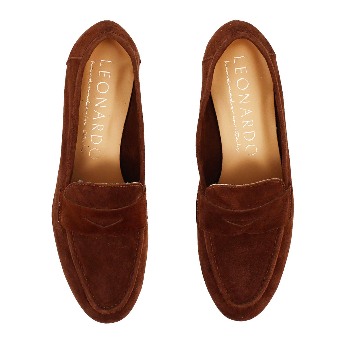 Mocassino da donna Brenta in camoscio marrone - LeonardoShoes