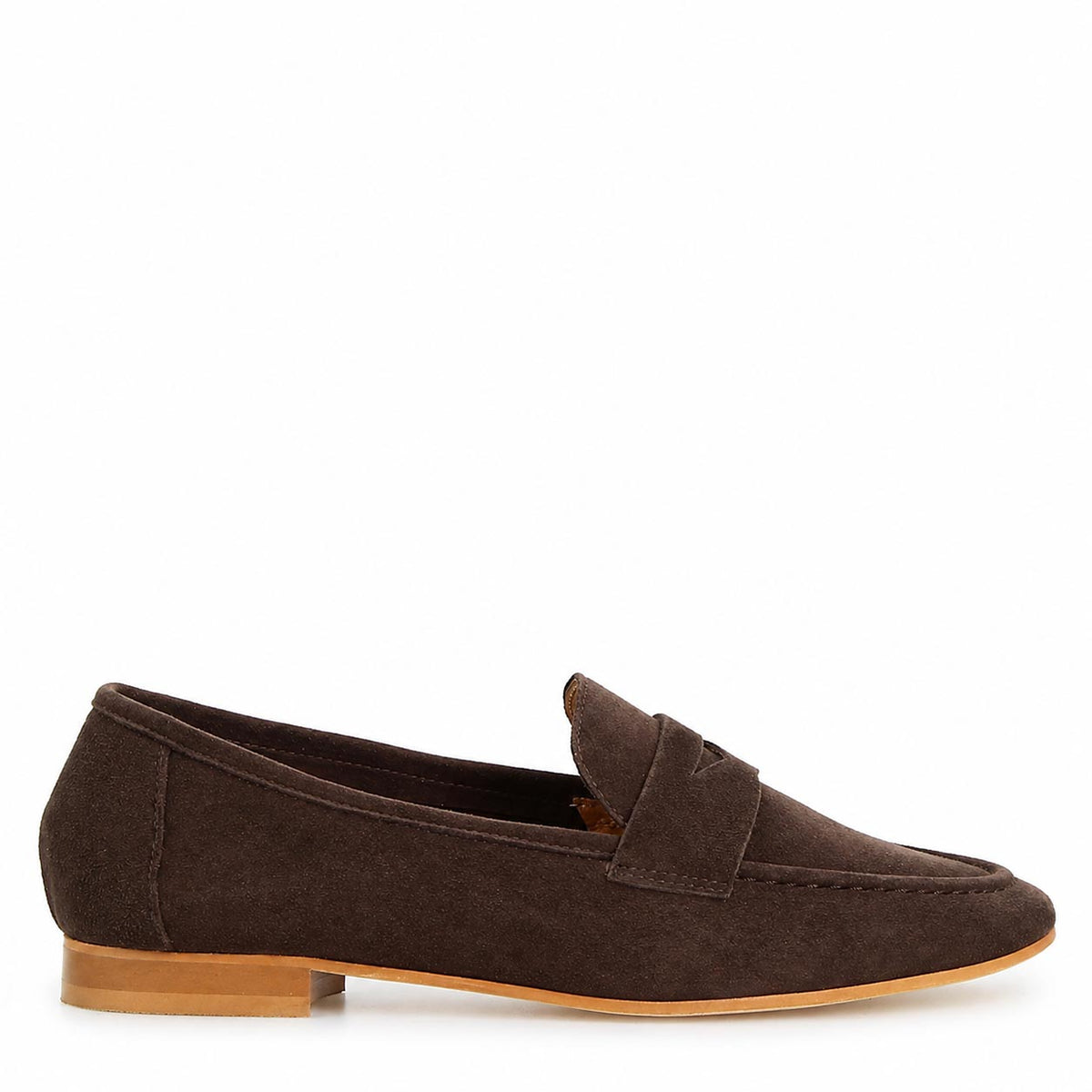 Mocassino da donna Brenta in camoscio marrone scuro - LeonardoShoes