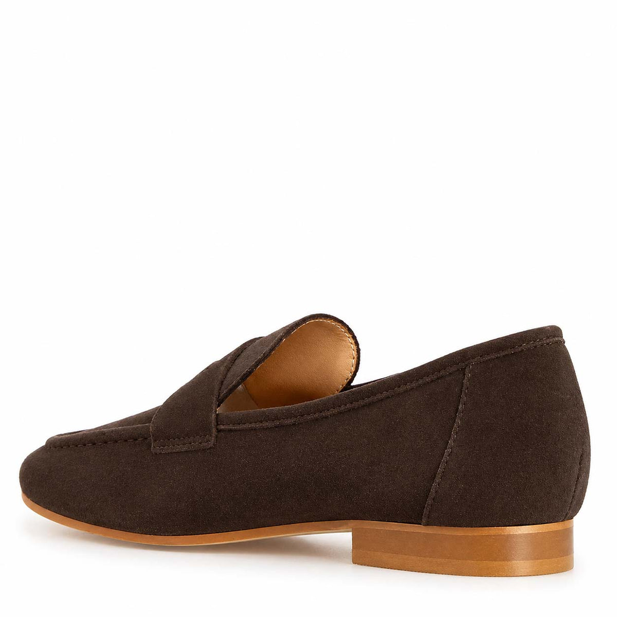 Mocassino da donna Brenta in camoscio marrone scuro - LeonardoShoes