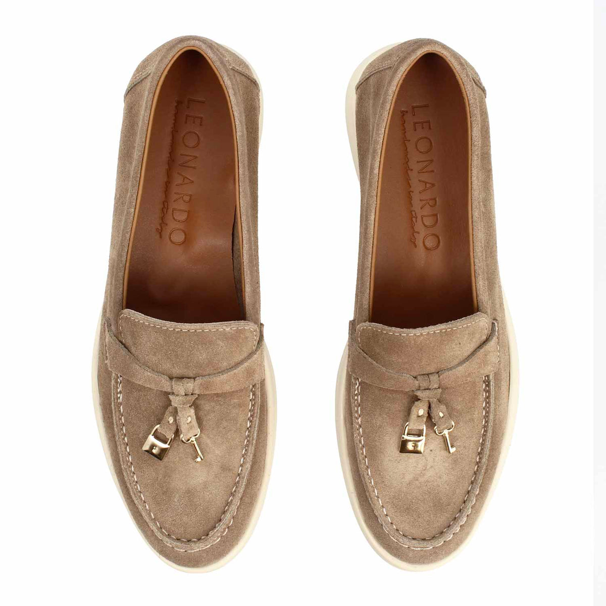 Mocassino drive da donna Vellaria in pelle scamosciata marrone - LeonardoShoes