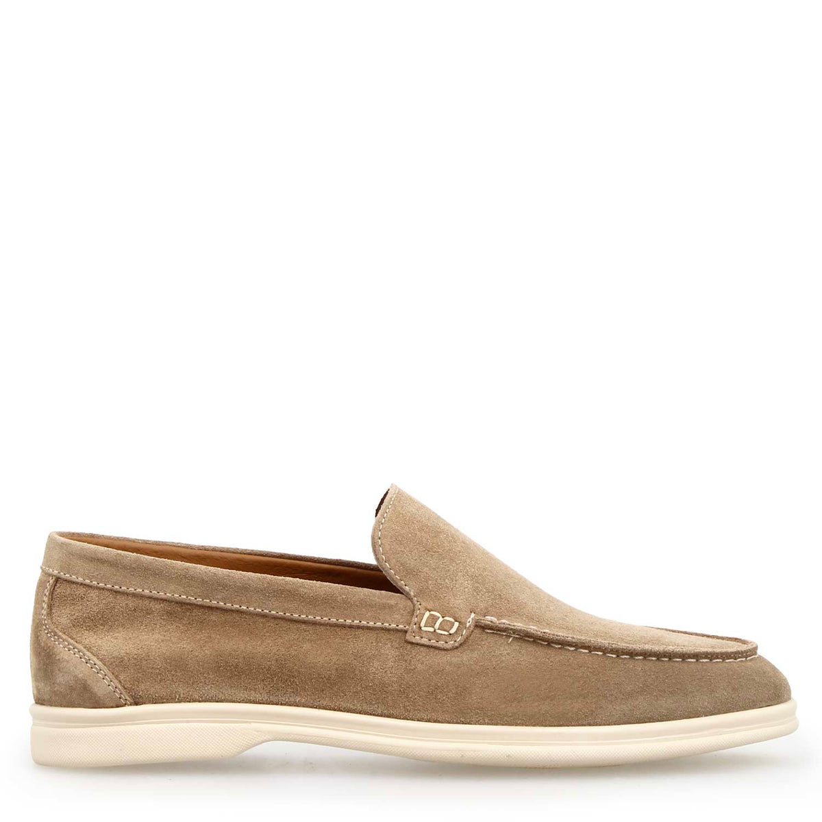 Mocassino Elite da uomo in pelle scamosciata marrone chiaro - LeonardoShoes