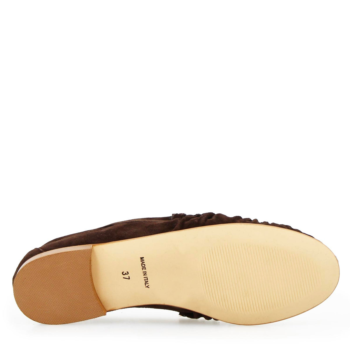 Mocassino da donna Moka in camoscio marrone scuro - LeonardoShoes