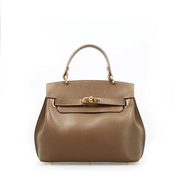 Borsa a mano e tracolla Ninfea da donna in pelle marrone - LeonardoShoes