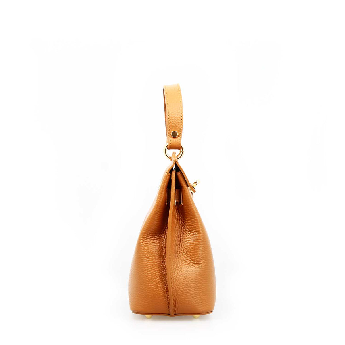 Borsa a mano Ninfea da donna in pelle marrone chiaro - LeonardoShoes