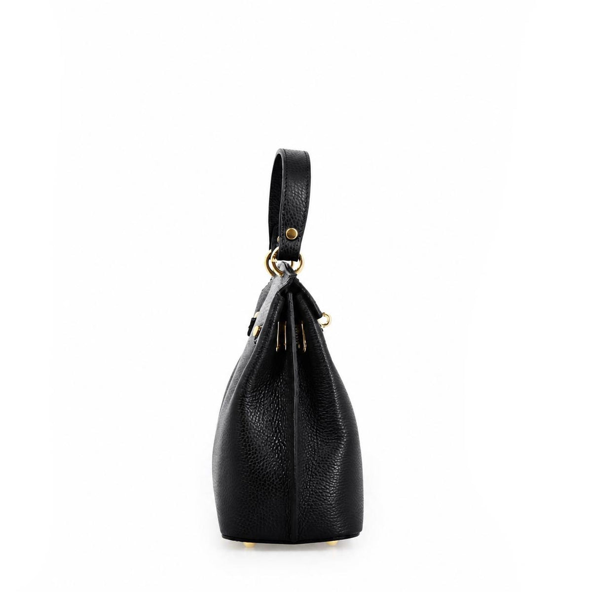 Borsa a mano e tracolla Ninfea da donna in pelle nero - LeonardoShoes