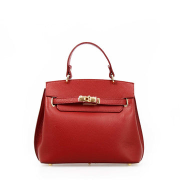 Borsa a mano e tracolla Ninfea da donna in pelle rossa - LeonardoShoes