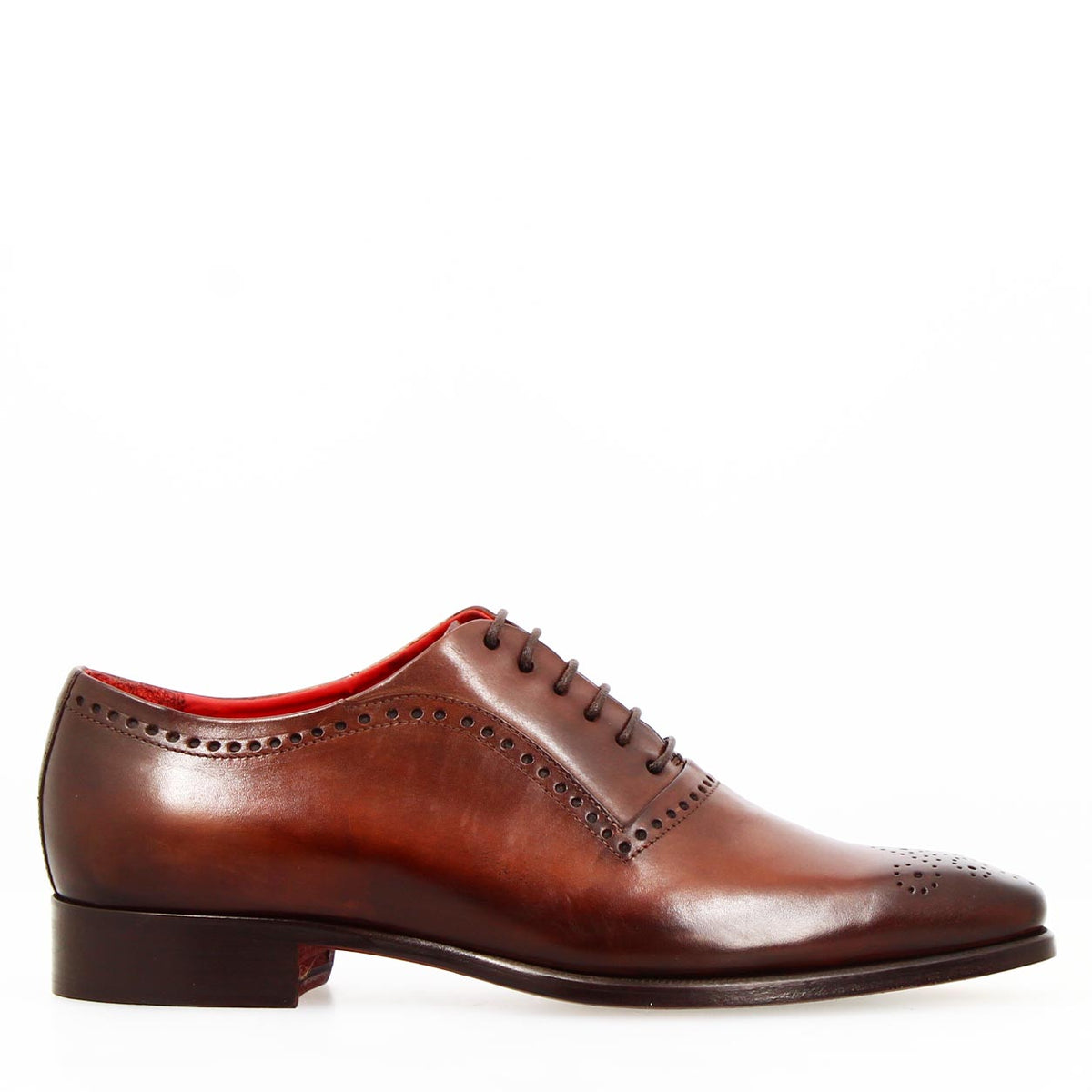 Ettore marrone oxford da uomo semibrogue in pelle - LeonardoShoes